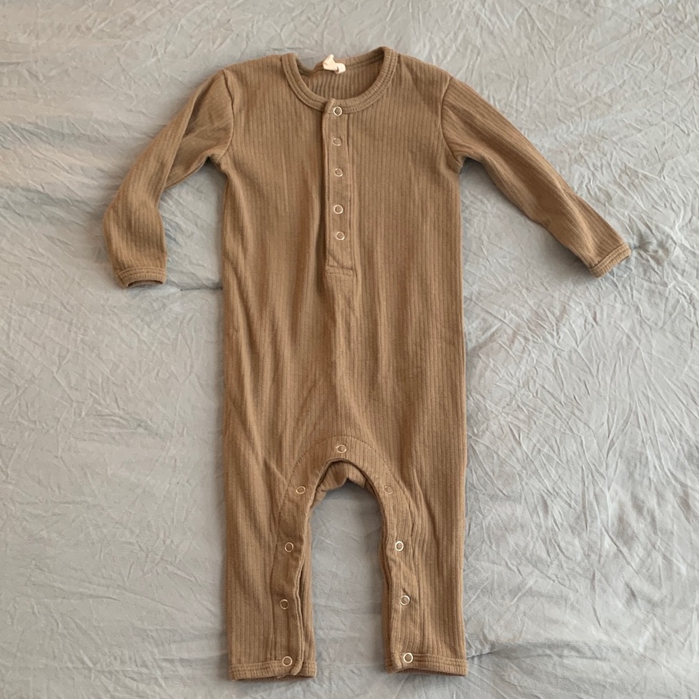 Quincy Mae Ribbed Longsleeve Jumpsuit